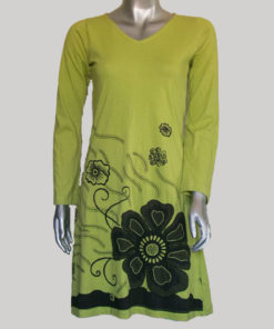 Women's Garments flower printed jersey Dress