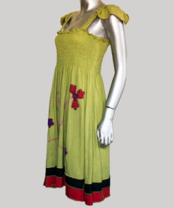 Women's Garments sleeveless flower hand work Dress