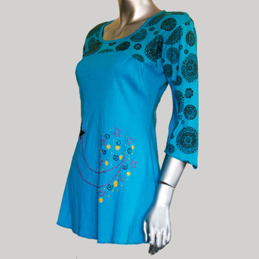 Women's Garments star printed patches Rib Dress