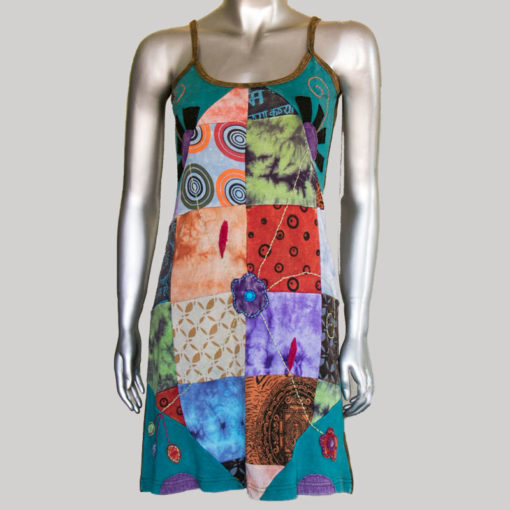 Women's multi colored ti-die Tank Dress