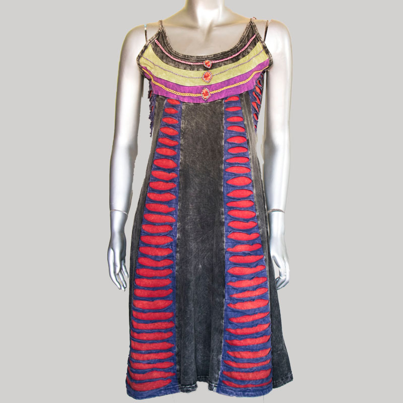 Women's symmetrical razor Thanka Dress - Garments Nepal