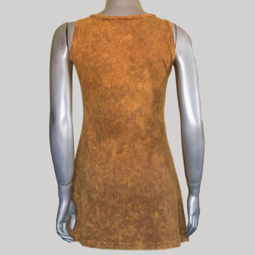 Women's garments symmetrical cut out hand work tank top