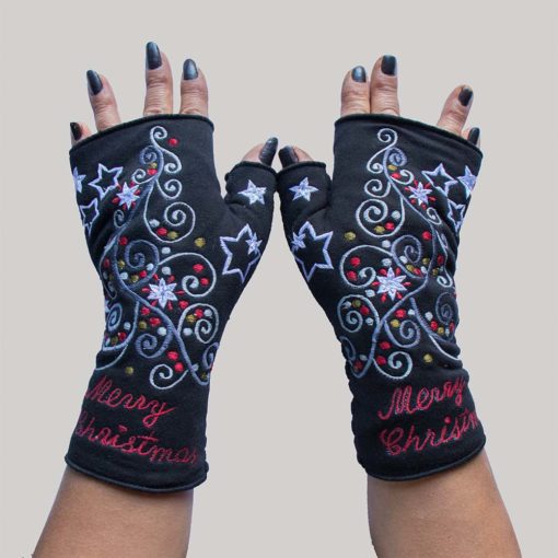 Christmas Gloves Black