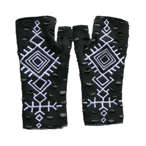 glove with Celtic design embroidery.