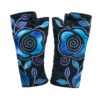 gloves polar fleece with jersey cotton with flower embroidery 2