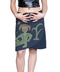 Alternative view of Wrap Skirt cartoon-style embroidery