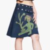 Wrap Skirt cartoon-style embroidery