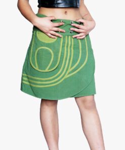 Alternative view of Grommet  Green Detail Wrap Skirt Contras stripe pippin.