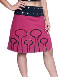 wrap skirt Women’s A-Line Bohemian Skirt with Decorative Waist and Abstract Pattern