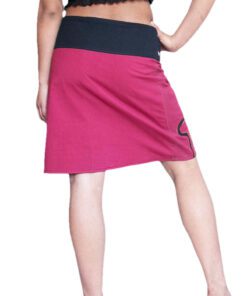 Alternative view of wrap skirt Women’s A-Line Bohemian Skirt with Decorative Waist and Abstract Pattern